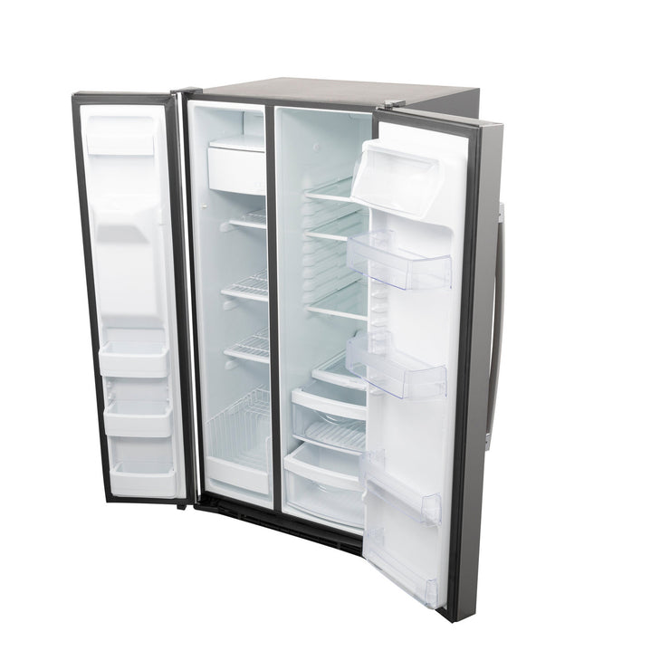 GE 25.3 Cu. Ft. Side-by-Side Stainless Steel Refrigerator with External Ice & Water Dispenser – Spacious, Stylish & Convenient with 1-Year Warranty