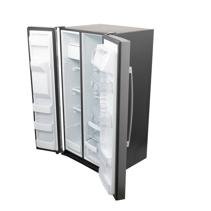GE 25.3 Cu. Ft. Side-by-Side Stainless Steel Refrigerator with External Ice & Water Dispenser – Spacious, Stylish & Convenient with 1-Year Warranty