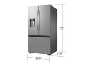 Samsung 26 cu. ft. Counter-Depth French Door Smart Refrigerator with Dual Ice – Stainless Steel – | Fully Functional | 1-Year Warranty (RF27CG5400SR/AA)