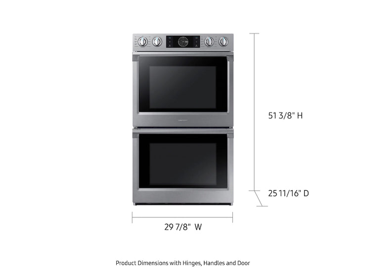 Samsung 30″ Double Wall Oven with Flex Duo™, Steam Cook & Wi-Fi – Black Stainless Steel | Fully Functional | 1-Year Warranty (Model NV51K7770DG)
