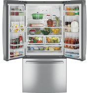 GE 24.7 Cu. Ft. French Door Refrigerator – Stainless Steel, Internal Water Dispenser with 1 Year Warranty
