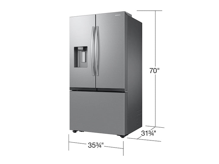 Samsung 26 cu. ft. Counter-Depth French Door Smart Refrigerator with Dual Ice – Stainless Steel – | Fully Functional | 1-Year Warranty (RF27CG5400SR/AA)