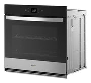 Whirlpool 30″ Built-In Single Electric Convection Wall Oven with Air Fry & Wi-Fi – Stainless Steel | 1-Year Warranty (Model WOES5030LZ)