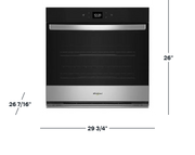 Whirlpool 30″ Built-In Single Electric Convection Wall Oven with Air Fry & Wi-Fi – Stainless Steel | 1-Year Warranty (Model WOES5030LZ)