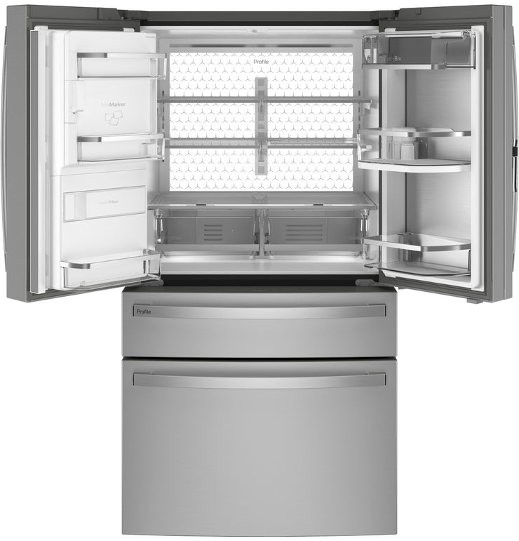 GE Profile 27.9 Cu. Ft. 4-Door French Door Smart Refrigerator with Hands-Free AutoFill - Stainless Steel with 1-Year Warranty
