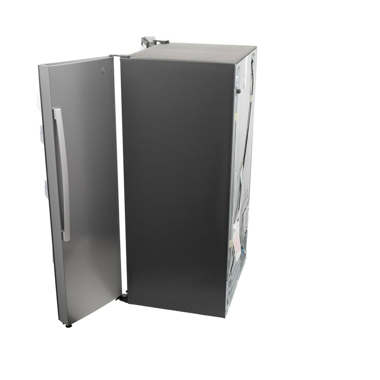 GE 25.3 Cu. Ft. Side-by-Side Stainless Steel Refrigerator with External Ice & Water Dispenser – Spacious, Stylish & Convenient with 1-Year Warranty