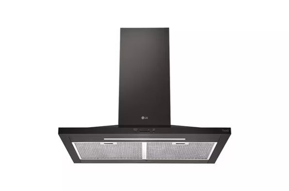 LG 30″ Convertible Wall-Mount Range Hood – PrintProof Black Stainless Steel – with 1-Year Warranty (Model: HCED3015D)