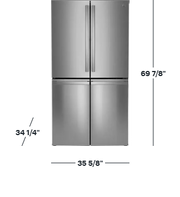 GE Profile 28 Cu. Ft. 4-Door Smart French Door Refrigerator – Convertible Zone, Stainless Steel with 1-Year Warranty