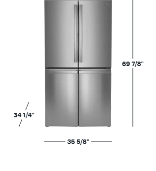 GE Profile 28 Cu. Ft. 4-Door Smart French Door Refrigerator – Convertible Zone, Stainless Steel with 1-Year Warranty
