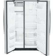 GE 25.3 Cu. Ft. Side-by-Side Stainless Steel Refrigerator with External Ice & Water Dispenser – Spacious, Stylish & Convenient with 1-Year Warranty