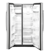 GE 25.1 Cu. Ft. Side-by-Side Refrigerator – Stainless Steel with External Ice & Water Dispenser with 1-Year Warranty