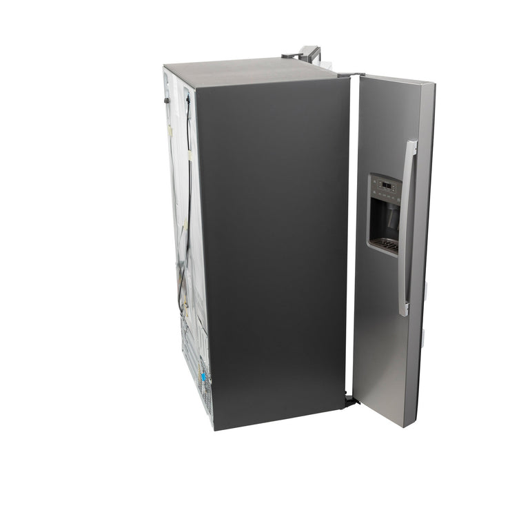 GE 25.3 Cu. Ft. Side-by-Side Stainless Steel Refrigerator with External Ice & Water Dispenser – Spacious, Stylish & Convenient with 1-Year Warranty