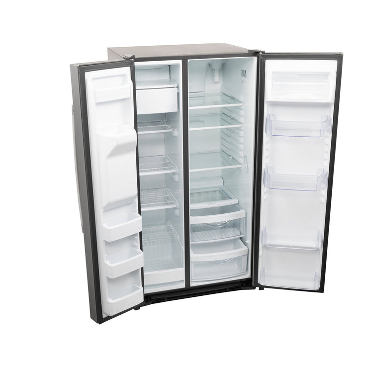 GE 25.3 Cu. Ft. Side-by-Side Stainless Steel Refrigerator with External Ice & Water Dispenser – Spacious, Stylish & Convenient with 1-Year Warranty