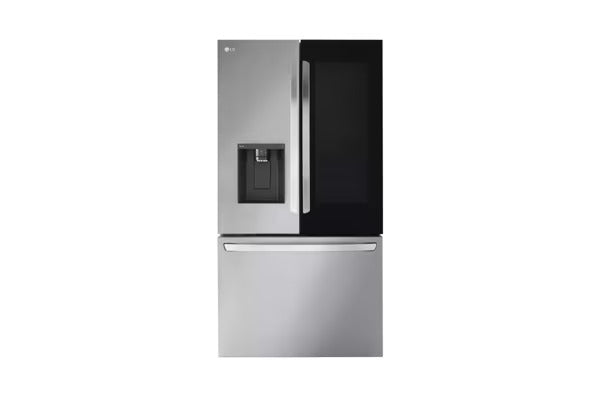 LG 26 cu. ft. Smart InstaView® Counter-Depth MAX™ French Door Refrigerator – Dual Ice, Stainless Steel  | 1-Year Warranty (Model LRFOC2606S)