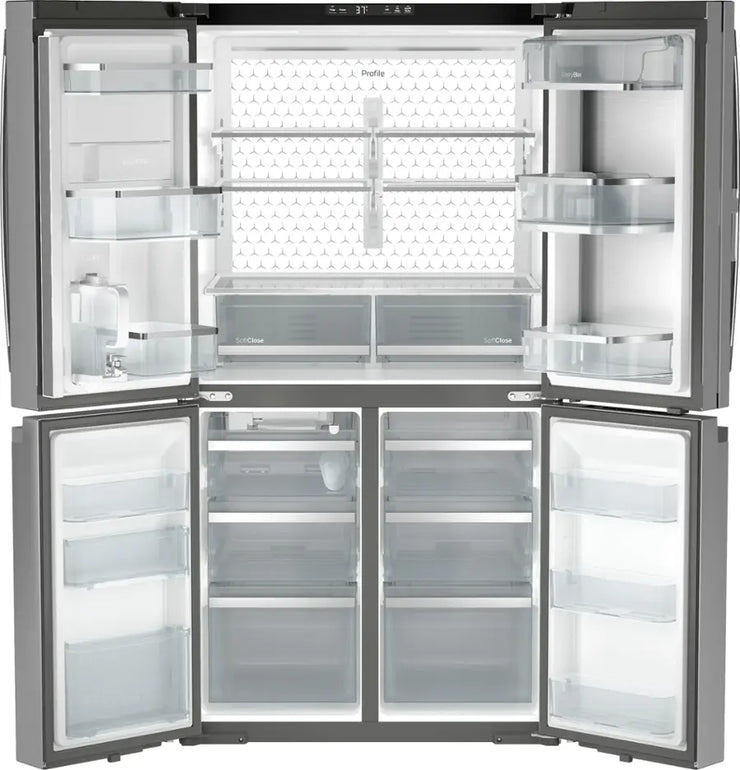 GE Profile 28 Cu. Ft. 4-Door Smart French Door Refrigerator – Convertible Zone, Stainless Steel with 1-Year Warranty