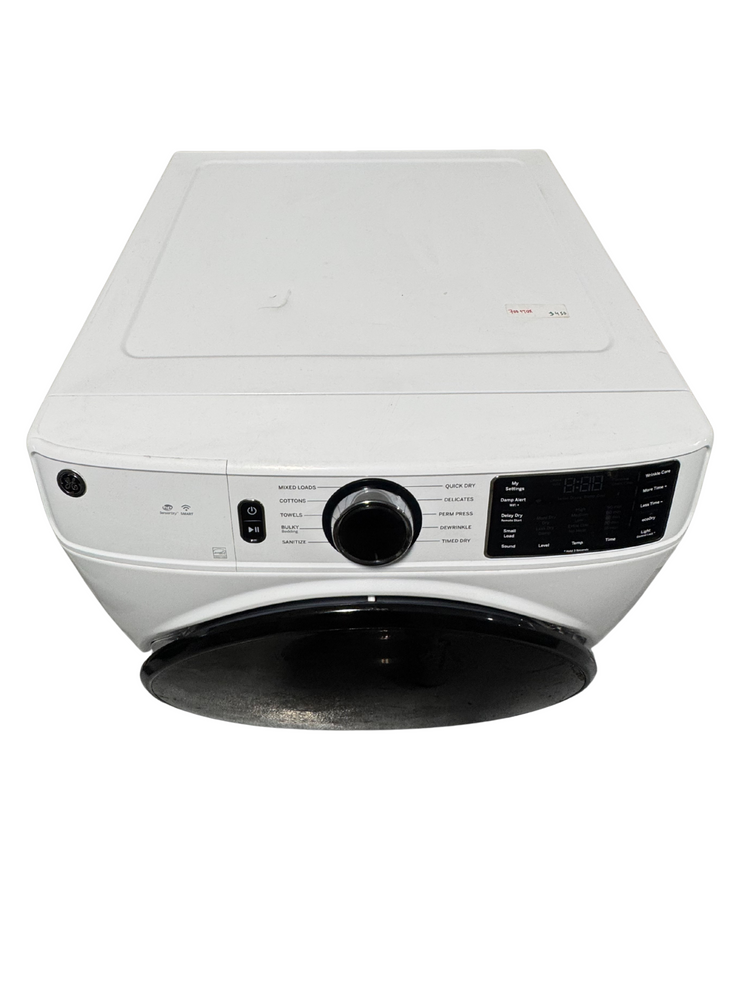 GE 7.8 Cu. Ft. High-Efficiency Gas Dryer with Sensor Dry & 10 Cycles – with 1-Year Warranty – White (Model: GFD55GSSNWW)