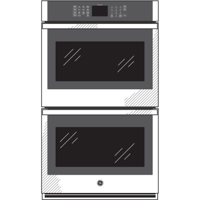GE 30″ Built-In Double Electric Wall Oven – Stainless Steel  | Fully Functional | 1-Year Warranty (Model JTD3000SNSS)