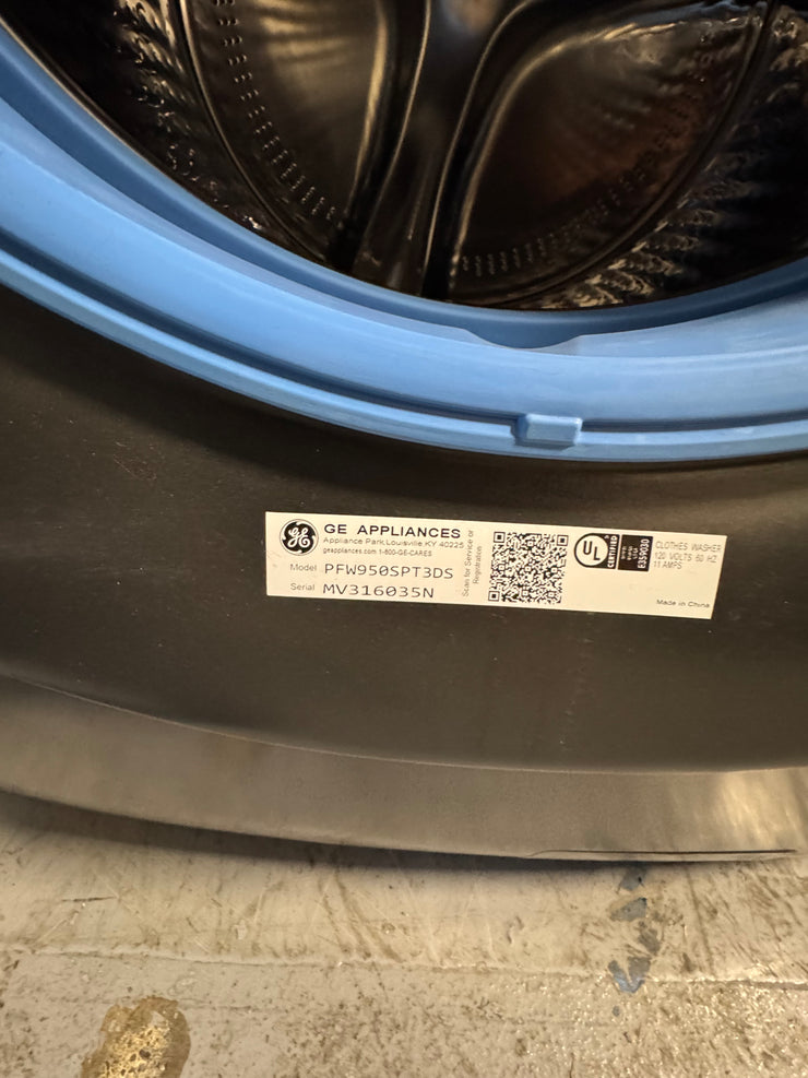 GE Profile 5.3 cu. ft Smart Front Load Steam Washer w/ UltraFresh Vent, Microban, SmartDispense 1-Year Warranty – Carbon Graphite (Model: PFW950SPTDS)