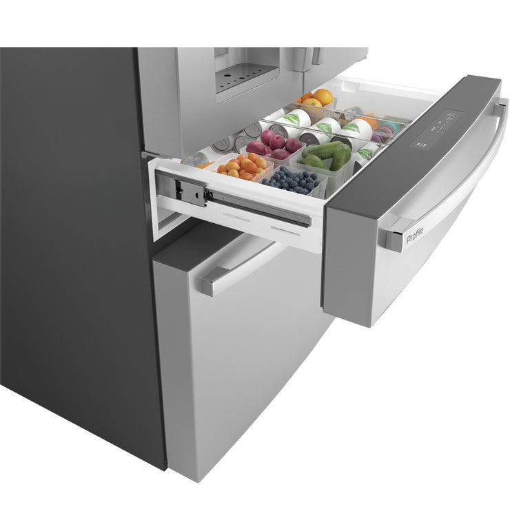 GE Profile 27.9 Cu. Ft. 4-Door French Door Smart Refrigerator with Hands-Free AutoFill - Stainless Steel with 1-Year Warranty