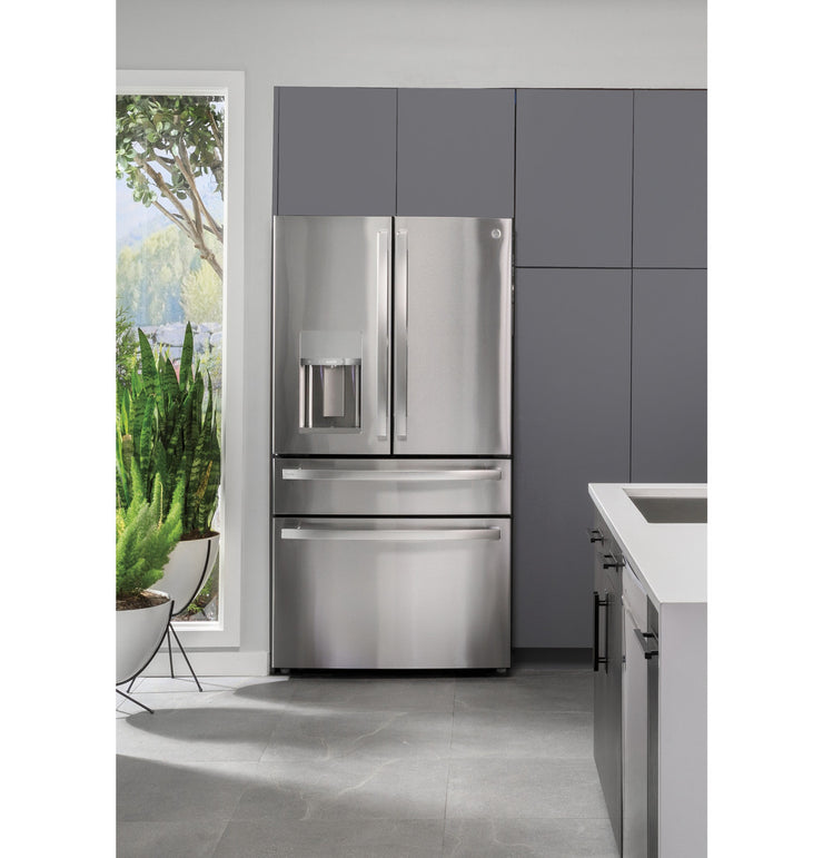 GE Profile 27.9 Cu. Ft. 4-Door French Door Smart Refrigerator with Hands-Free AutoFill - Stainless Steel with 1-Year Warranty