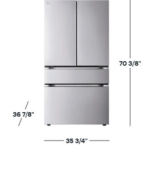 LG 29.6 cu. ft. Standard-Depth MAX 4-Door French Door Smart Refrigerator with Full-Convert Drawer – Stainless Steel | Fully Functional | 1-Year Warranty (LF30S8210S)