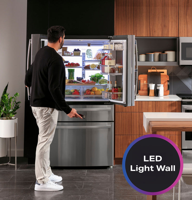 GE Profile 27.9 Cu. Ft. 4-Door French Door Smart Refrigerator with Hands-Free AutoFill - Stainless Steel with 1-Year Warranty