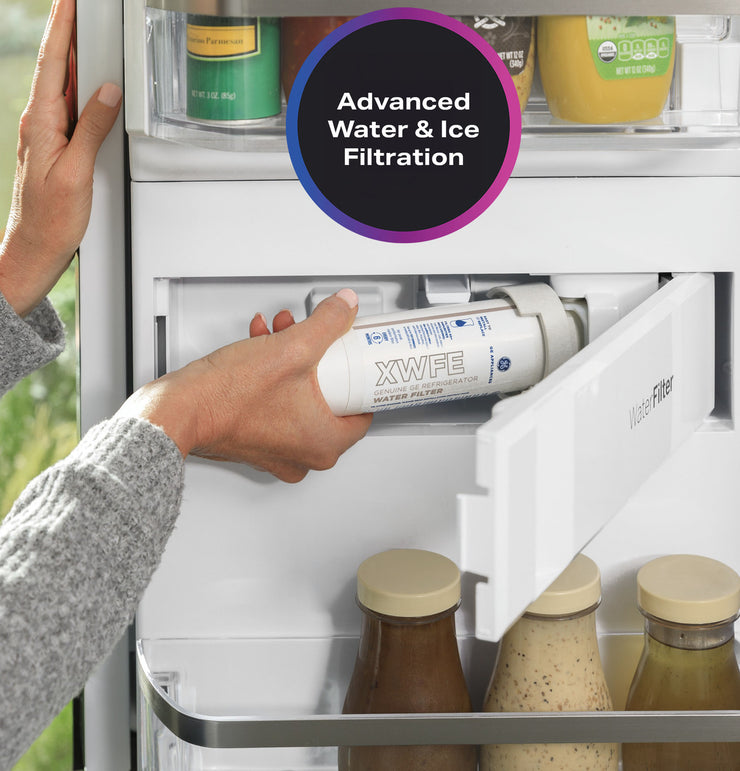 GE Profile 27.9 Cu. Ft. 4-Door French Door Smart Refrigerator with Hands-Free AutoFill - Stainless Steel with 1-Year Warranty