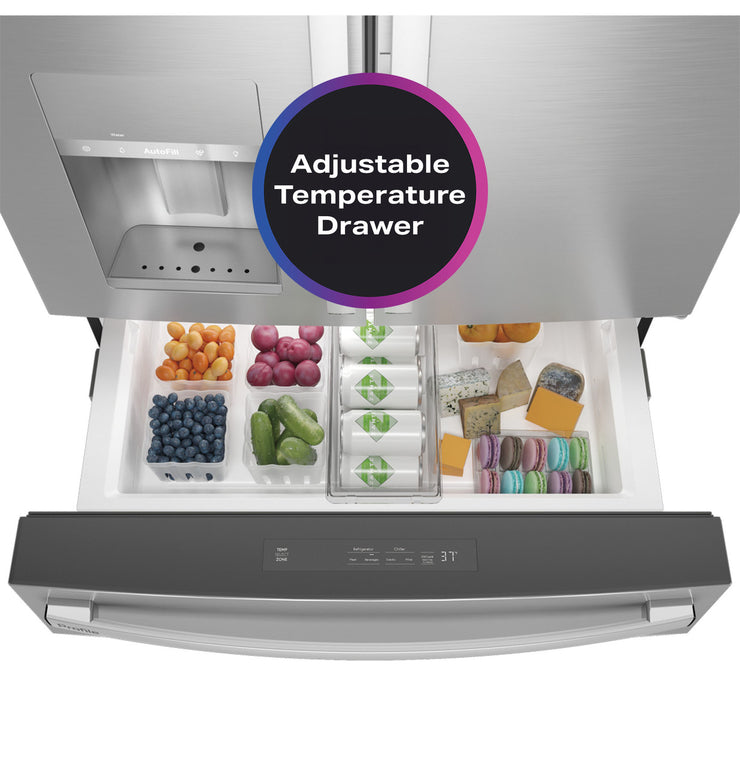 GE Profile 27.9 Cu. Ft. 4-Door French Door Smart Refrigerator with Hands-Free AutoFill - Stainless Steel with 1-Year Warranty